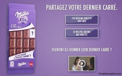 Milka encourages customers to share their 