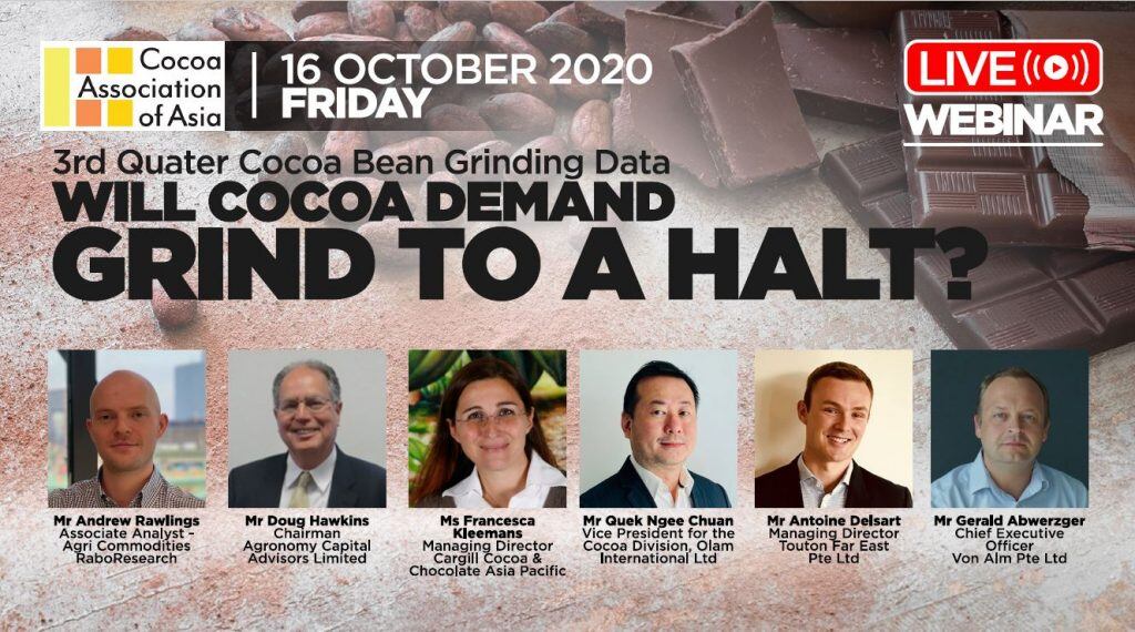 Cocoa Association of Asia to host online forum on grind figures and new consumer trends post COVID-19