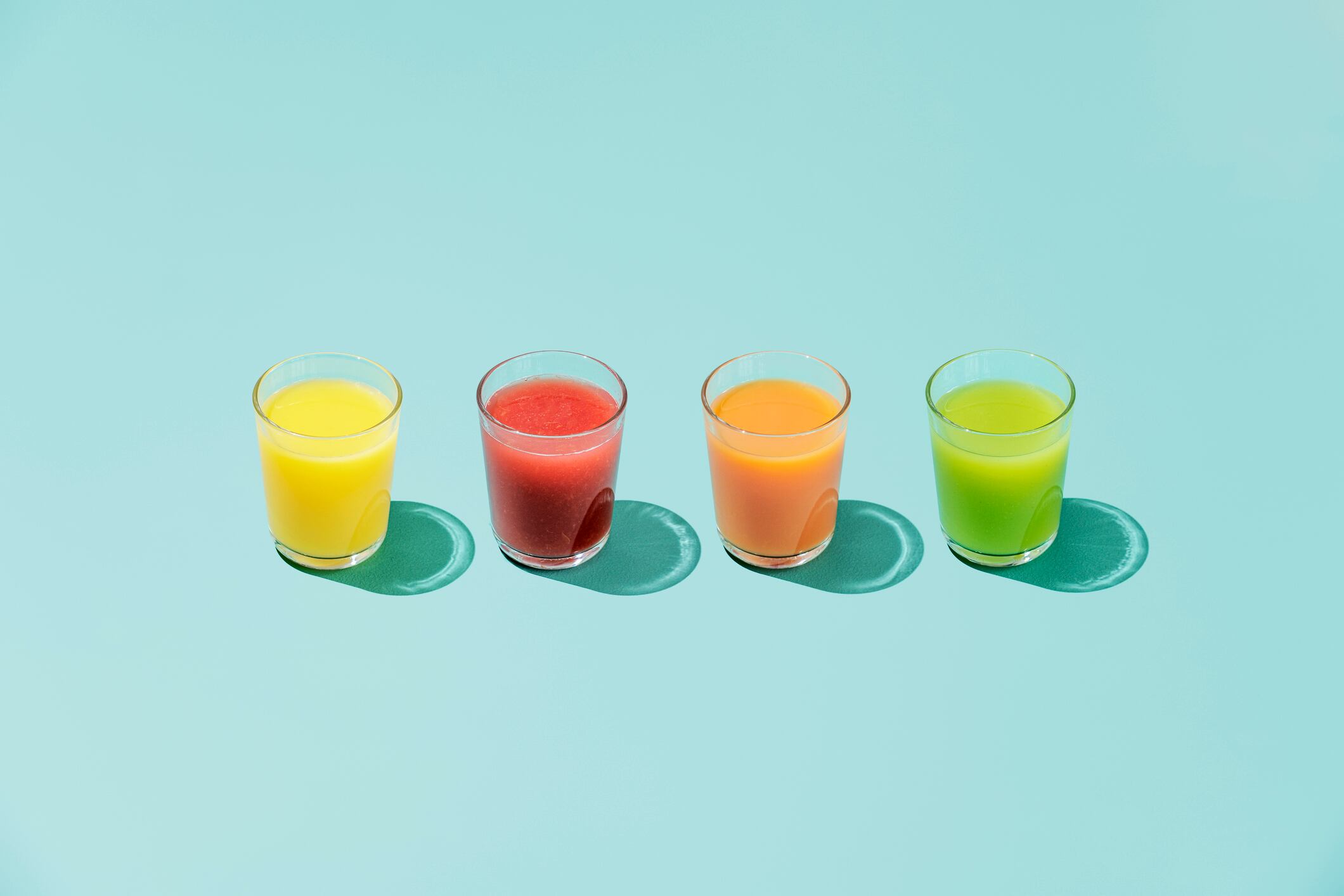 four different juices