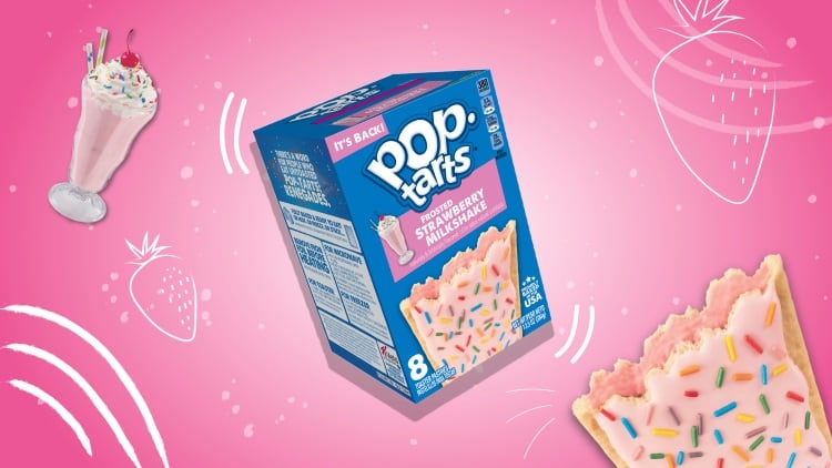 Frosted strawberry milkshake Pop-Tarts
