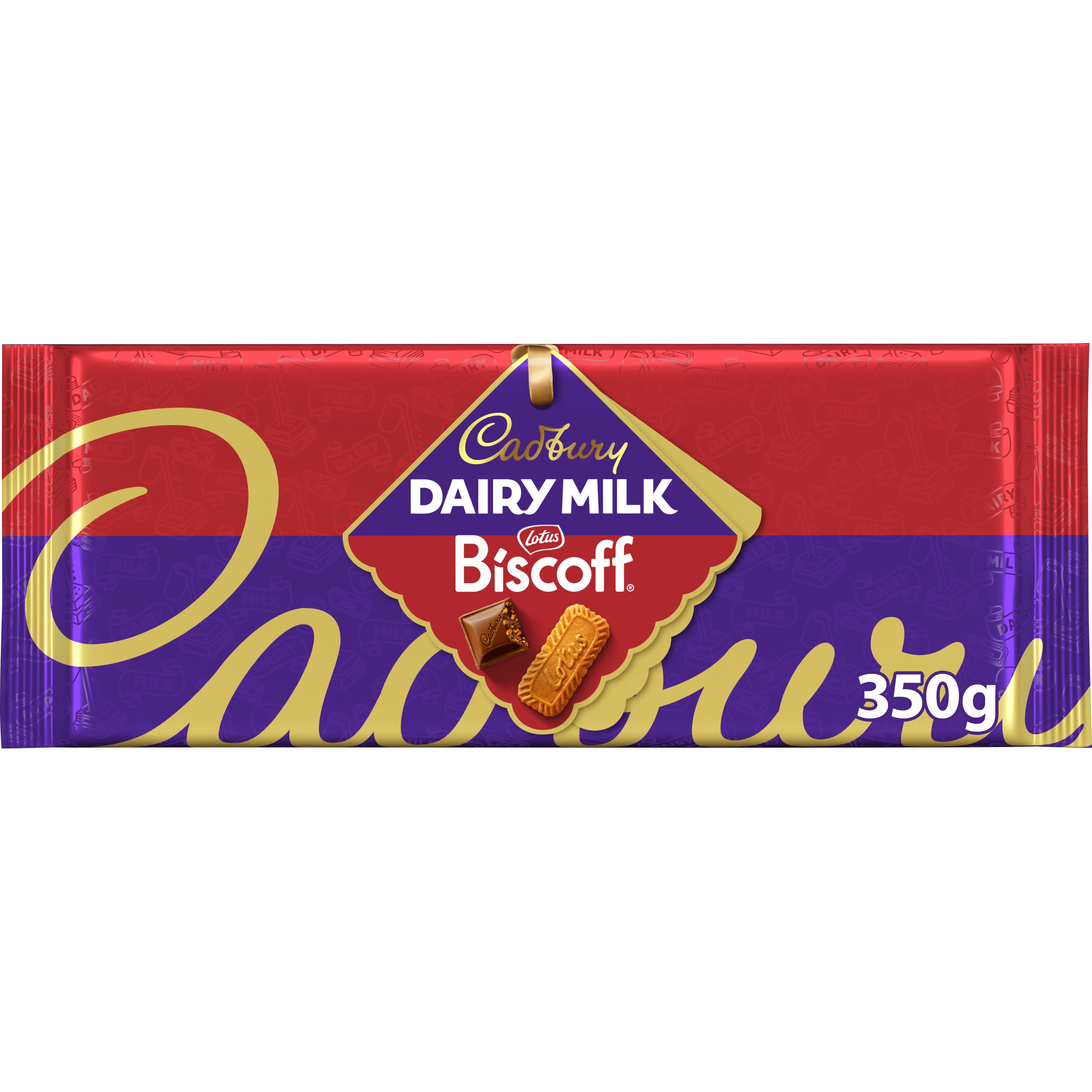 Cadbury Dairy Milk Biscoff 350g chocolate bar for Christmas gifting and sharing.