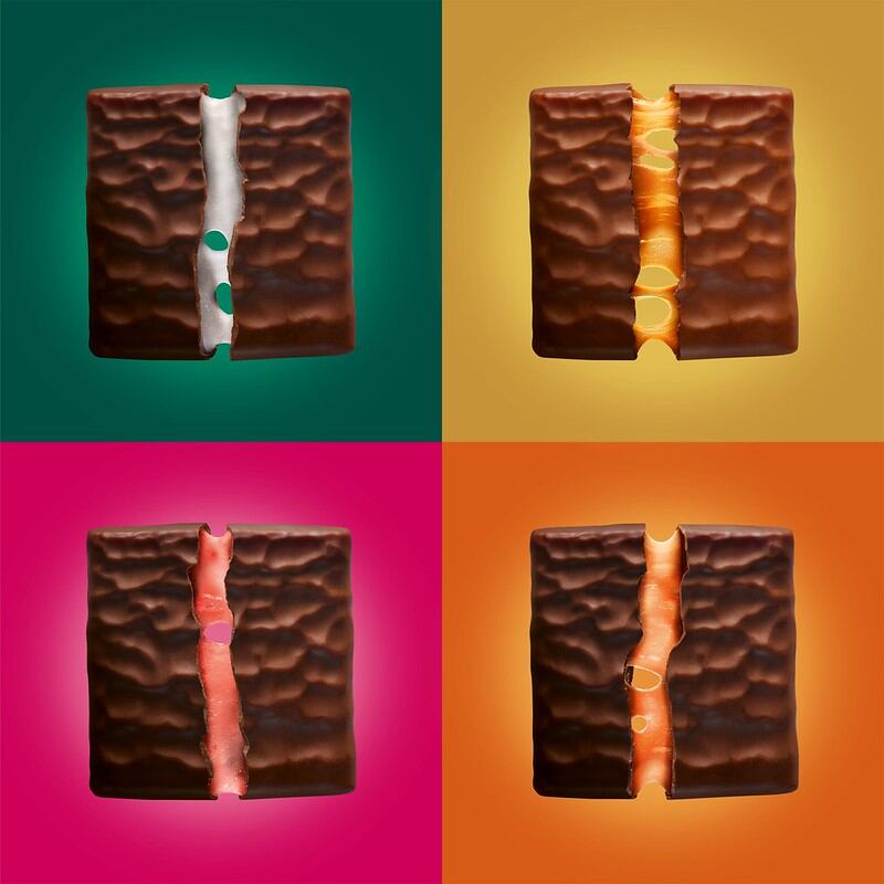 After Eight Caramel, Orange and Raspberry.