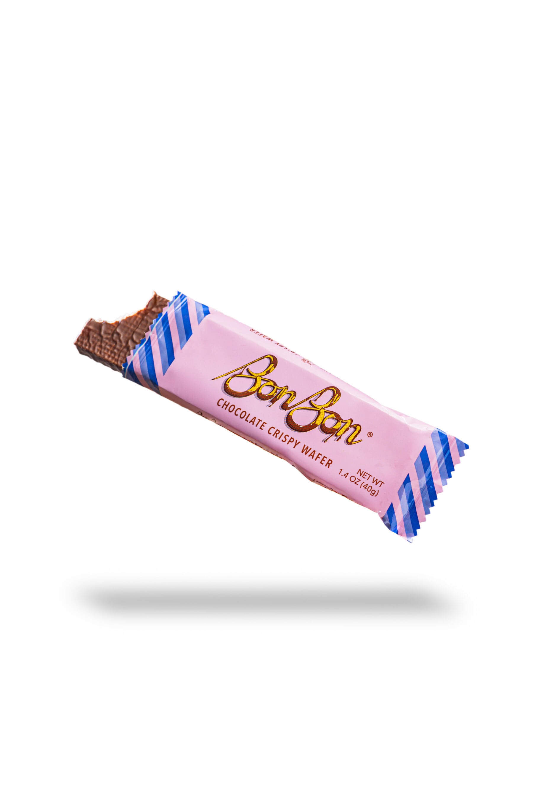 BonBon Chocolate Wafer Bar with crisp layers and thin chocolate ribbons.