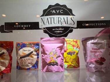 Olivia Sarah Gourmet Confections and Choco Labs' chocolate-dipped gummies.