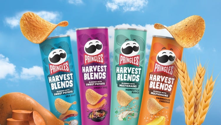 Multigrain and sweet potato Pringles