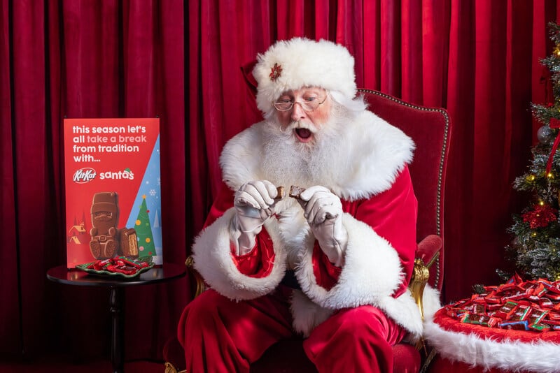 Kit Kat's Milk Chocolate Santas