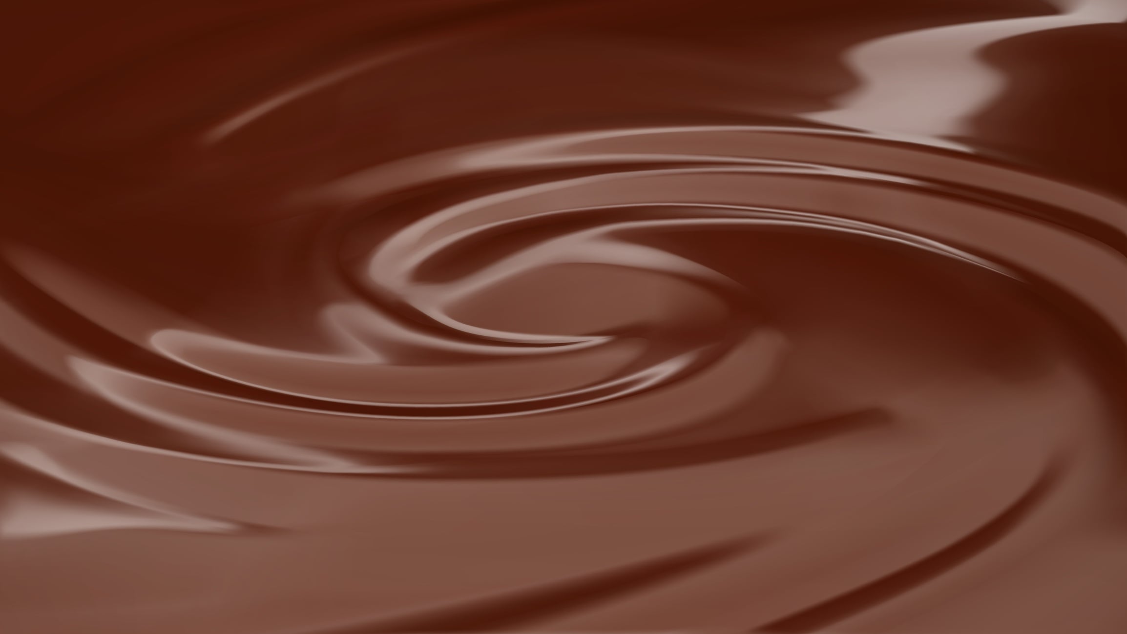 Swirl of liquid milk chocolate.