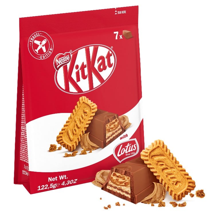 Nestlé launches exclusive KitKat Lotus Biscoff Snacking Bag