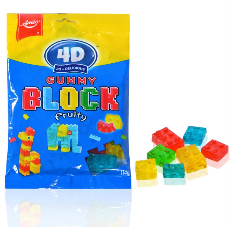 Amos Sweets’ 4D Gummy Blocks builds a base in the UK