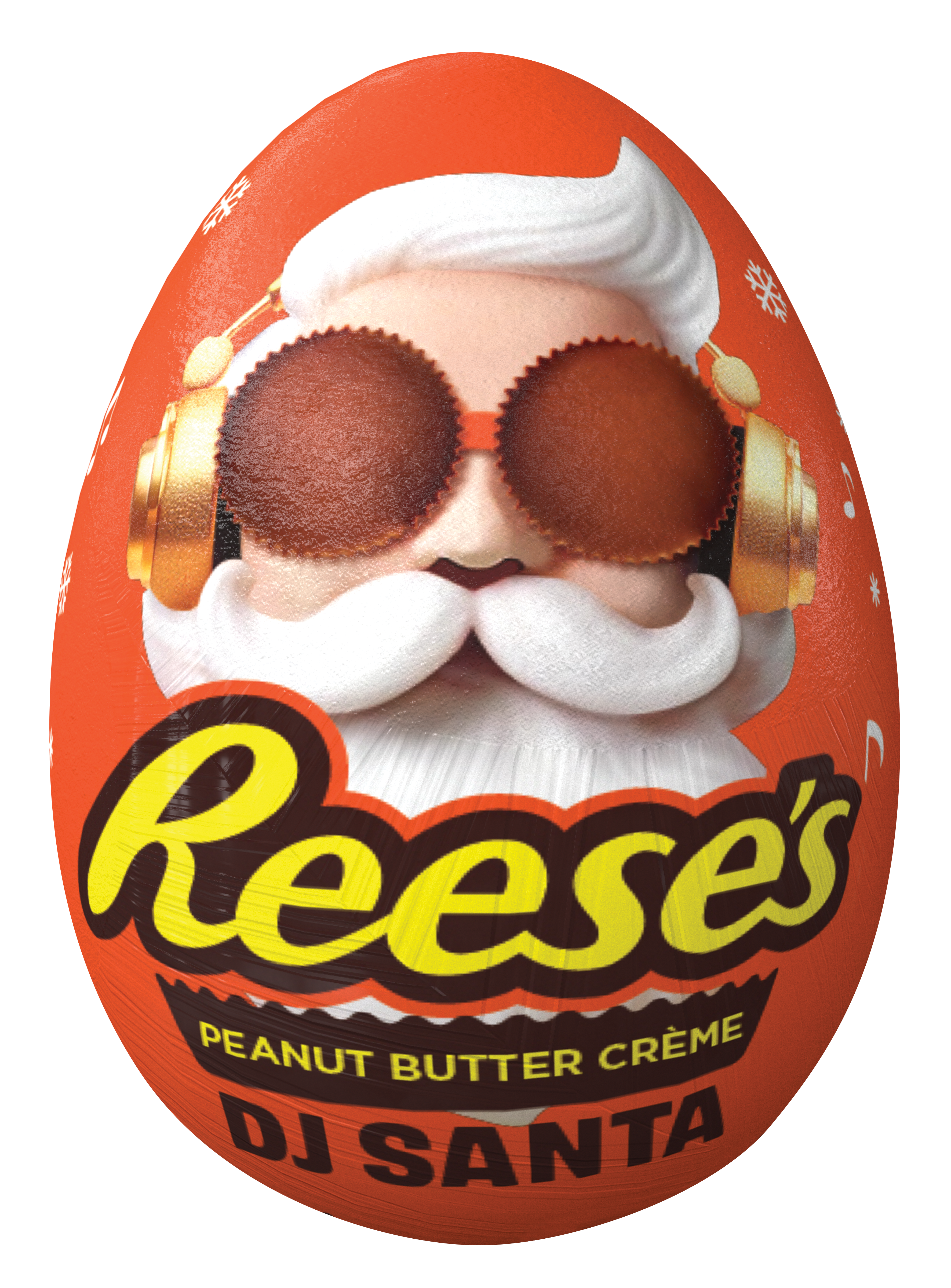 Chocolate Santa-shaped Reese’s treat for Christmas stockings.
