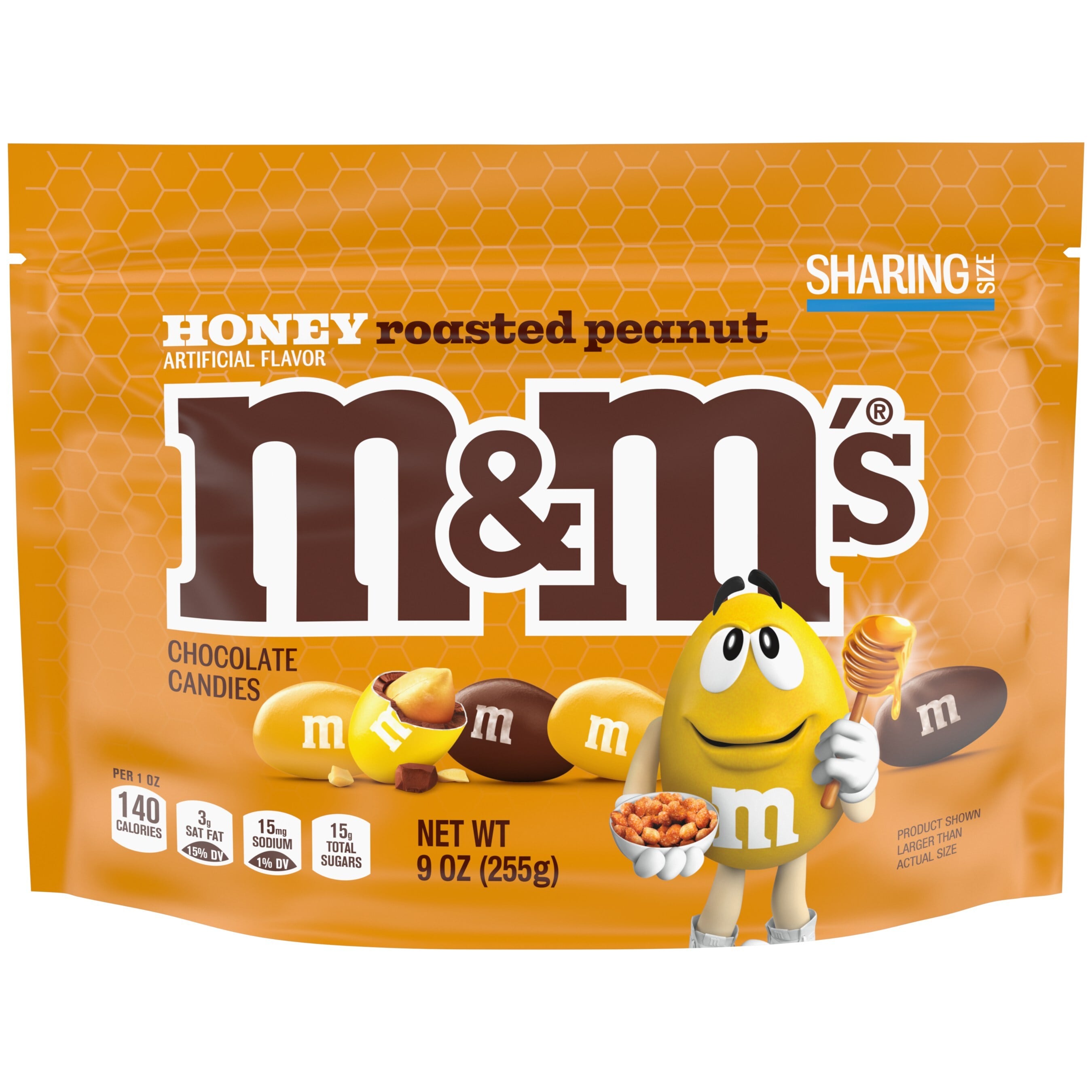 etail packs of M&M’S Honey Roasted Peanut in various sizes, highlighting sweet and salty flavour innovation.