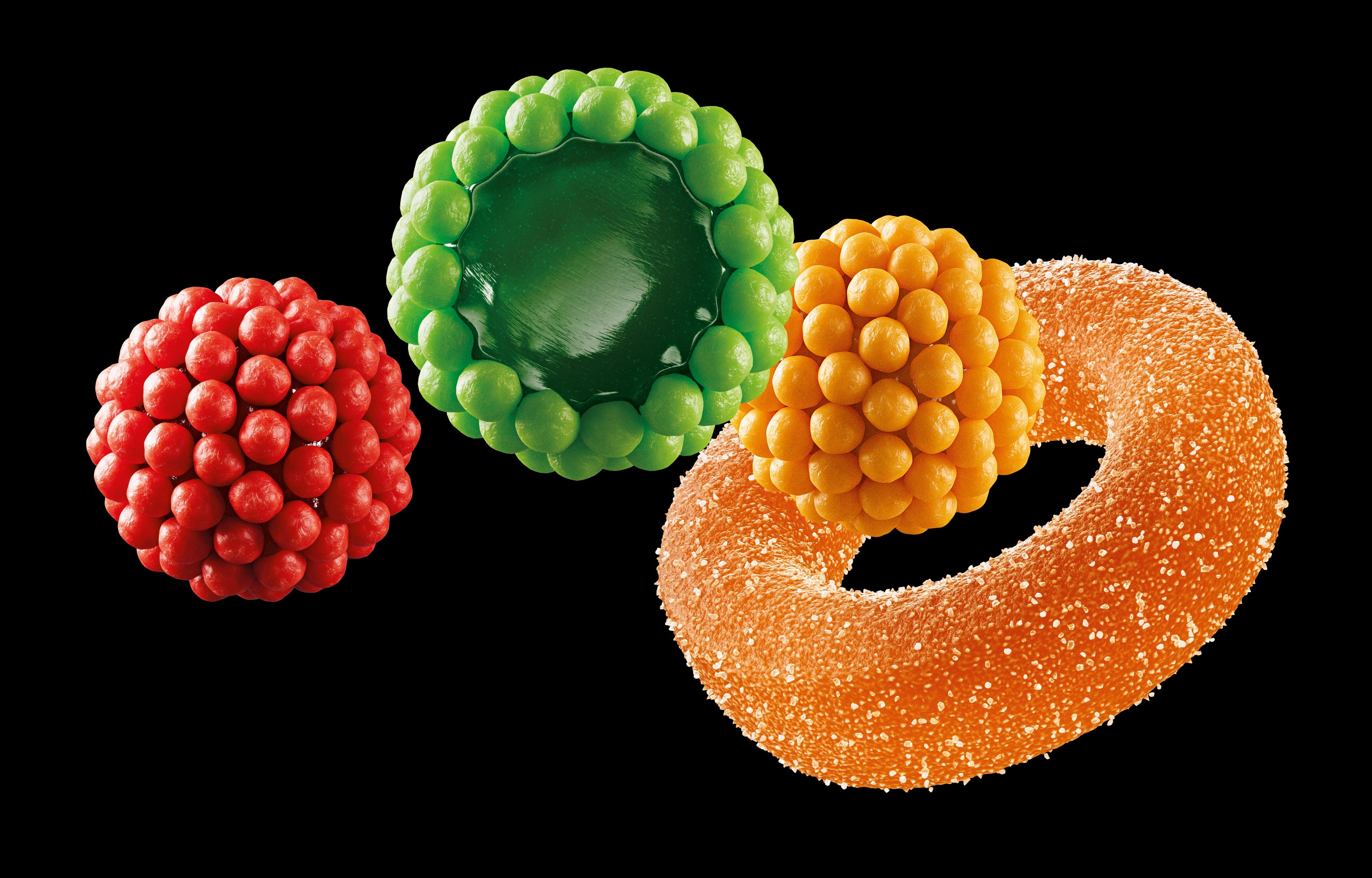 Shaq-A-Licious SLAMS – a multi-textural gummy candy by Shaquille O'Neal and The Hershey Company.