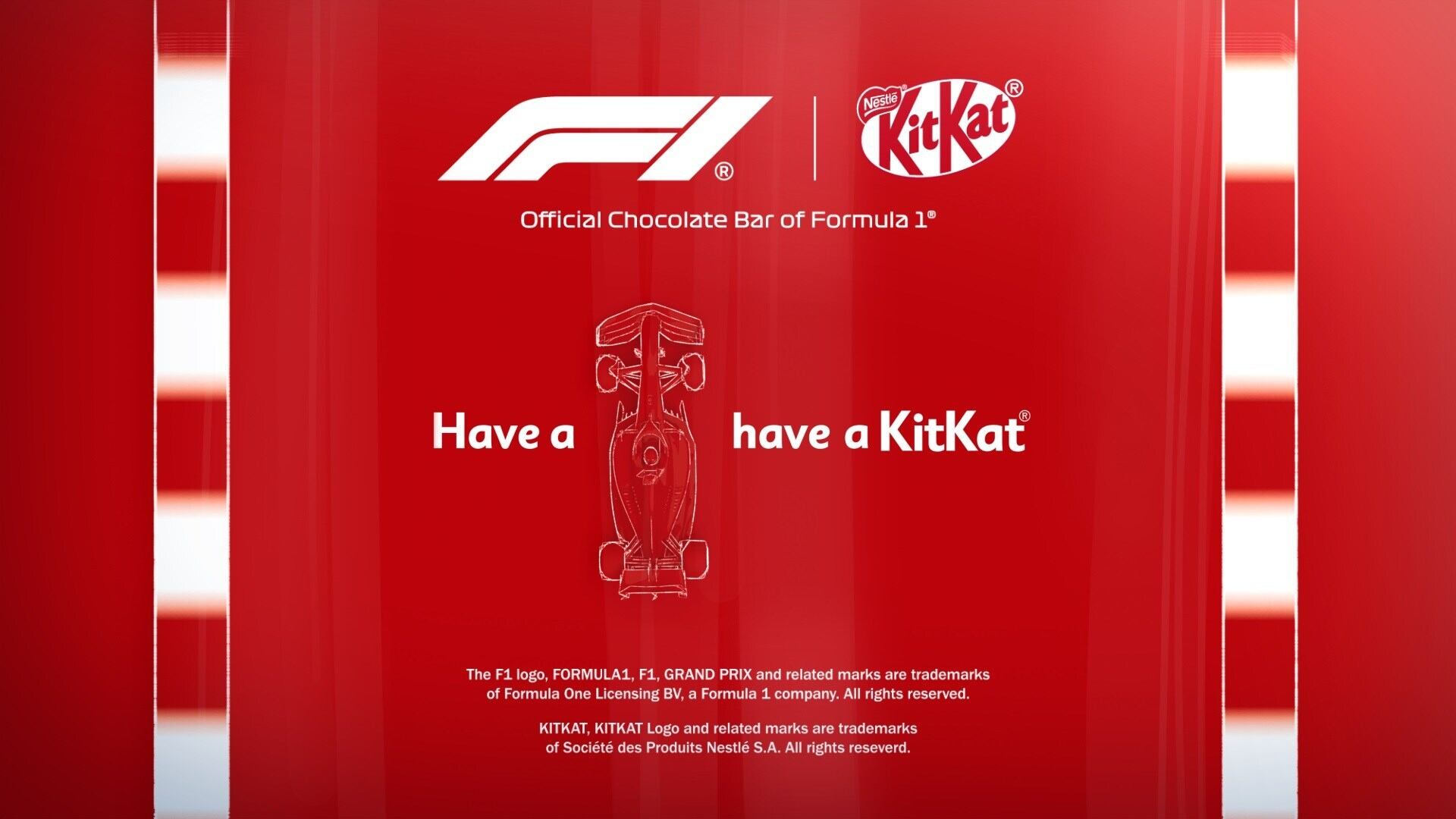 KitKat has become the Official Chocolate Bar of Formula 1.
