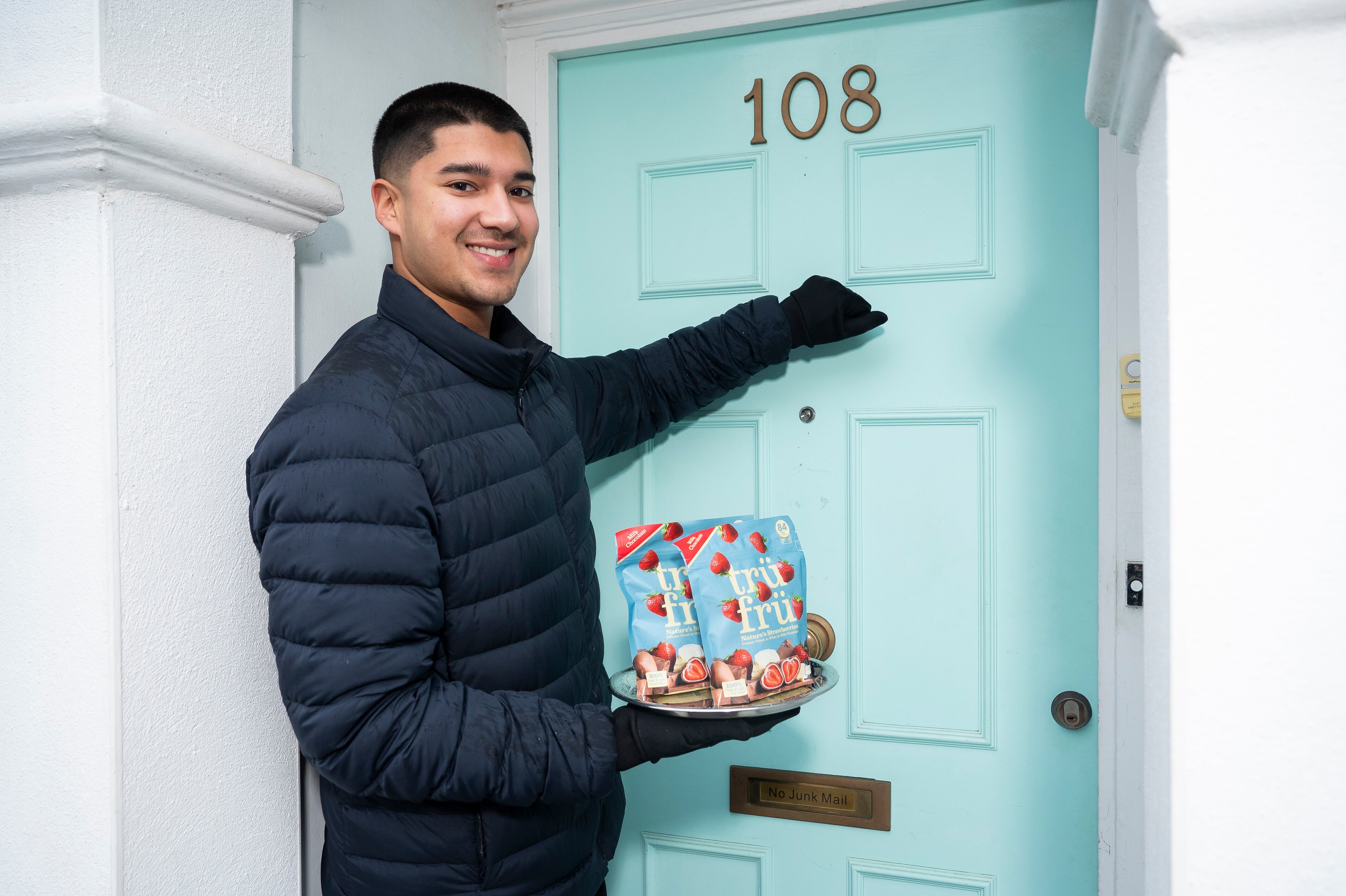 Trü Frü frozen snack pack used in the Valentine’s Day promotion.