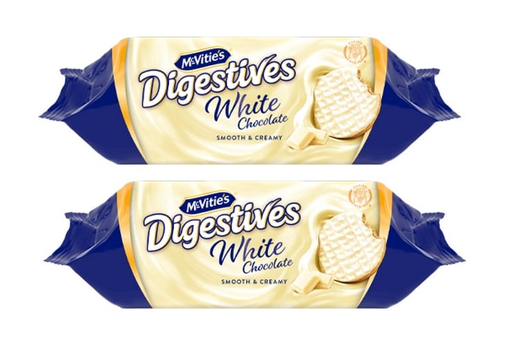 White chocolate digestives