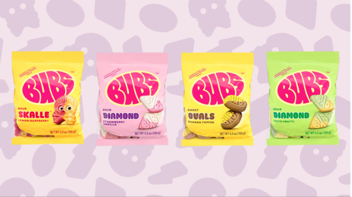 BUBS Swedish candy – U.S. launch of vegan chewy and foamy sweets in fruity flavours.
