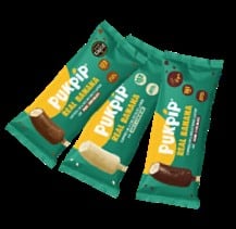 White chocolate dipped frozen bananas