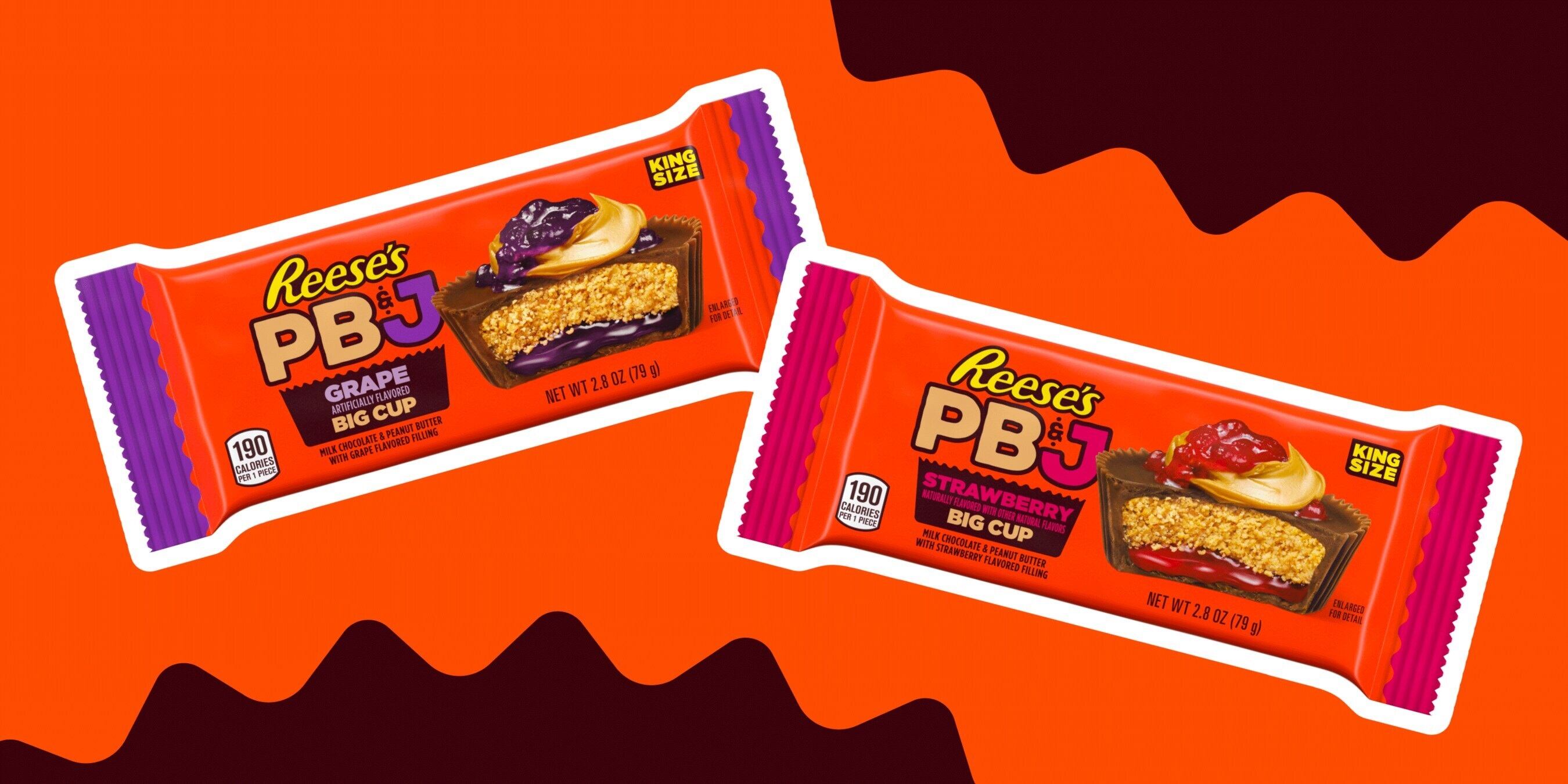 New Reese’s PB&J Big Cups in Strawberry and Grape flavour