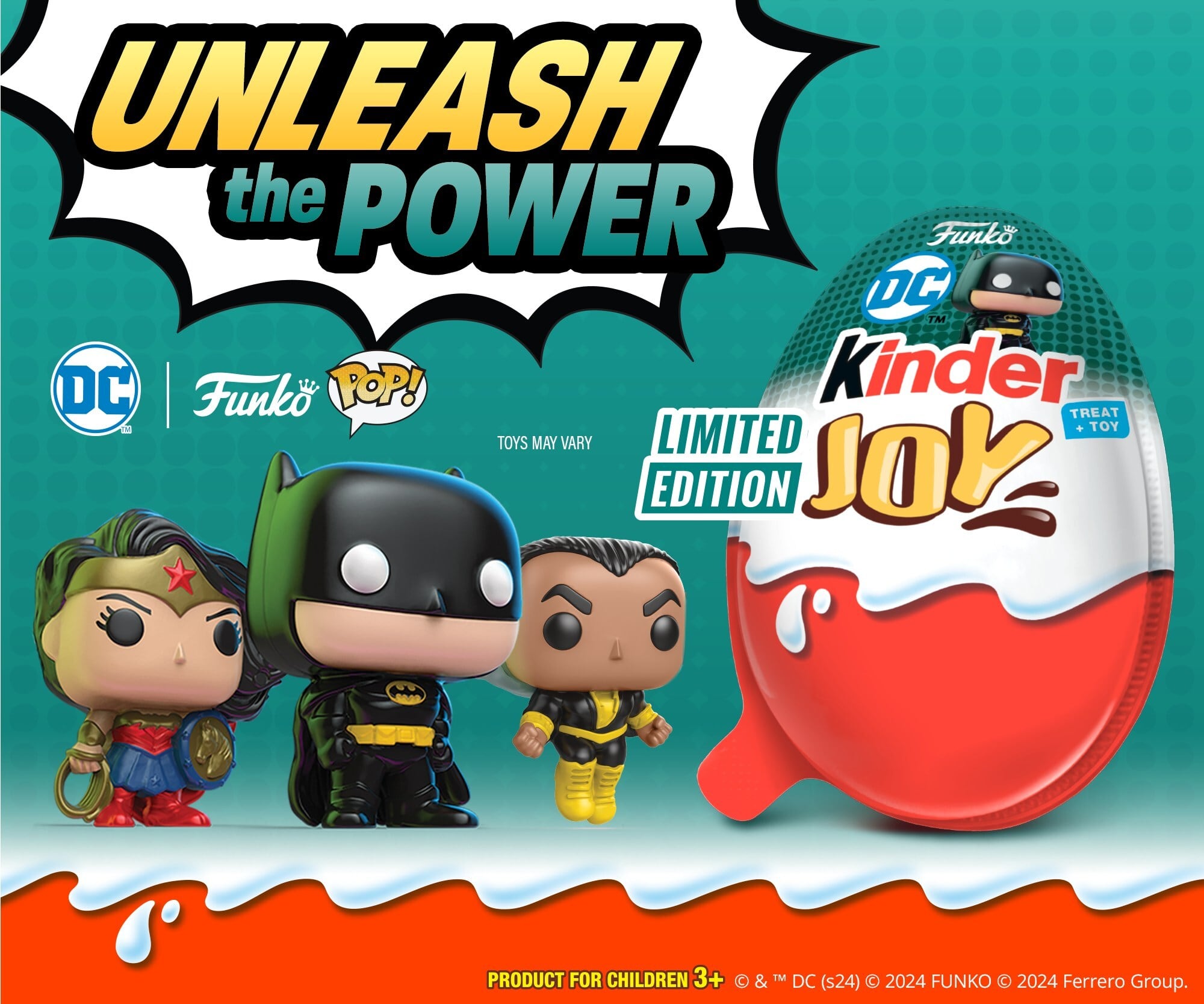 Kinder Joy's limited edition DC Funko Pop Eggs.
