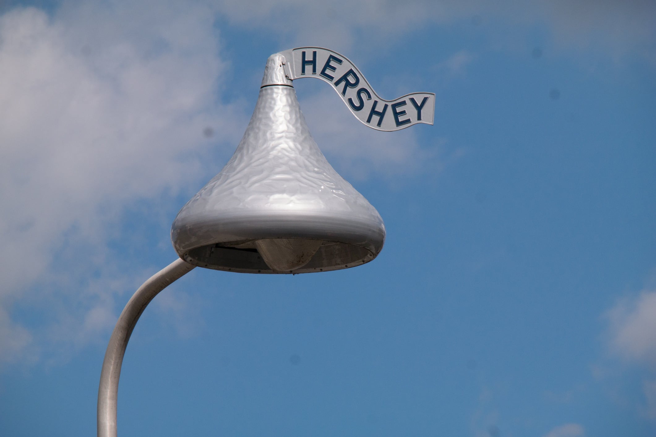 Hershey Town street lights shaped like chocolate kisses - Hershey, Pennsylvania.