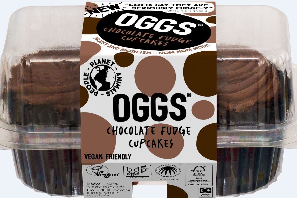 OGGS cruelty-free cakes launches BreakdownPET food trays with Macpac