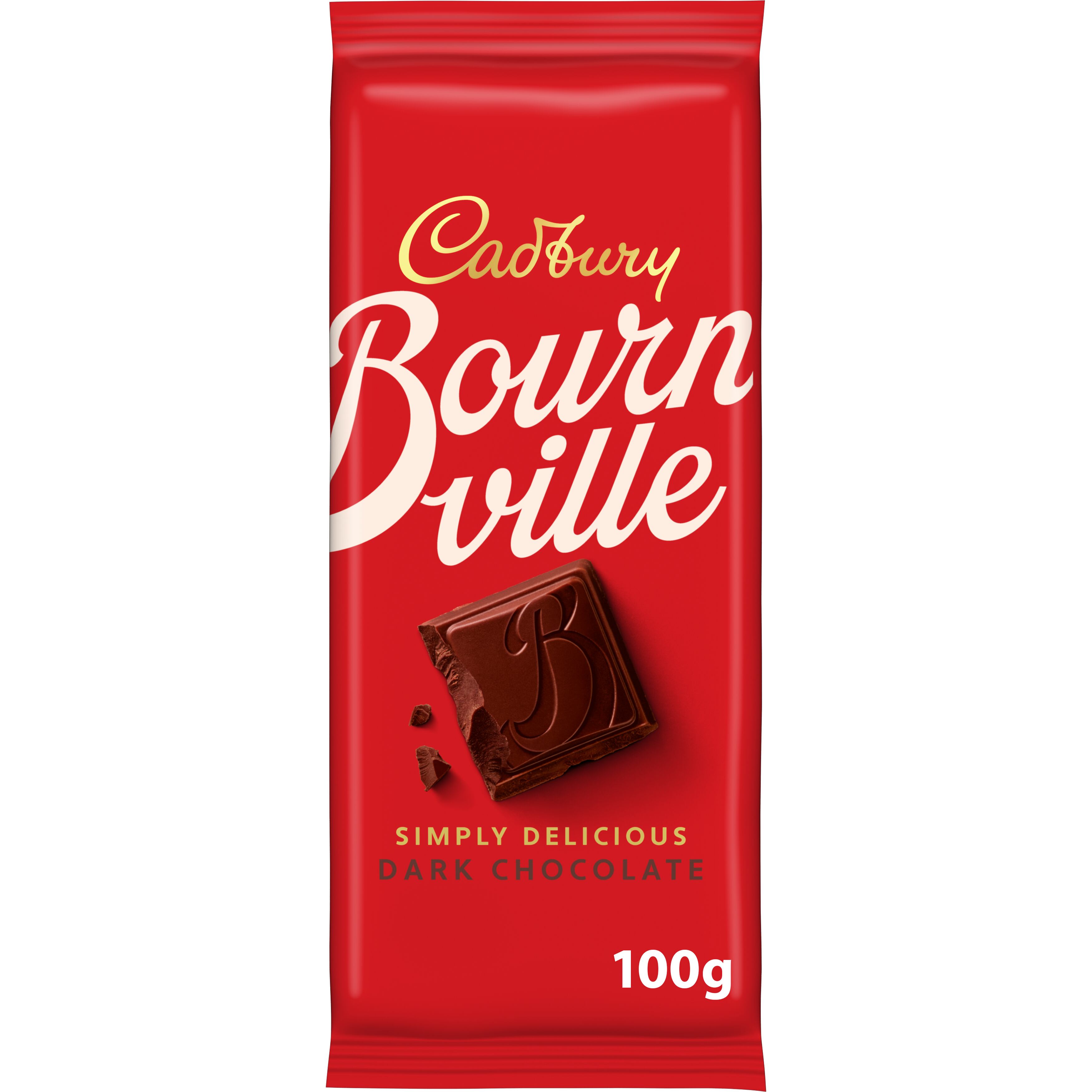 Cadbury Bournville chocolate bars in refreshed packaging, featuring Salted Caramel and Chopped Hazelnut variants.