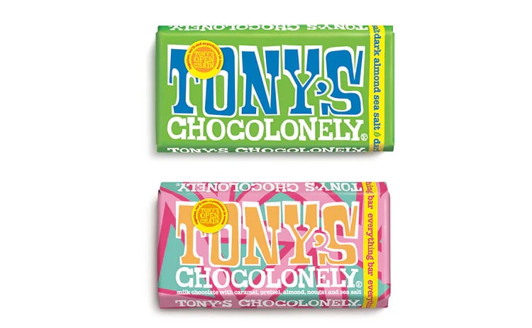 Tony's Chocolonely Dark Almod Sea Salt and Everything Bar