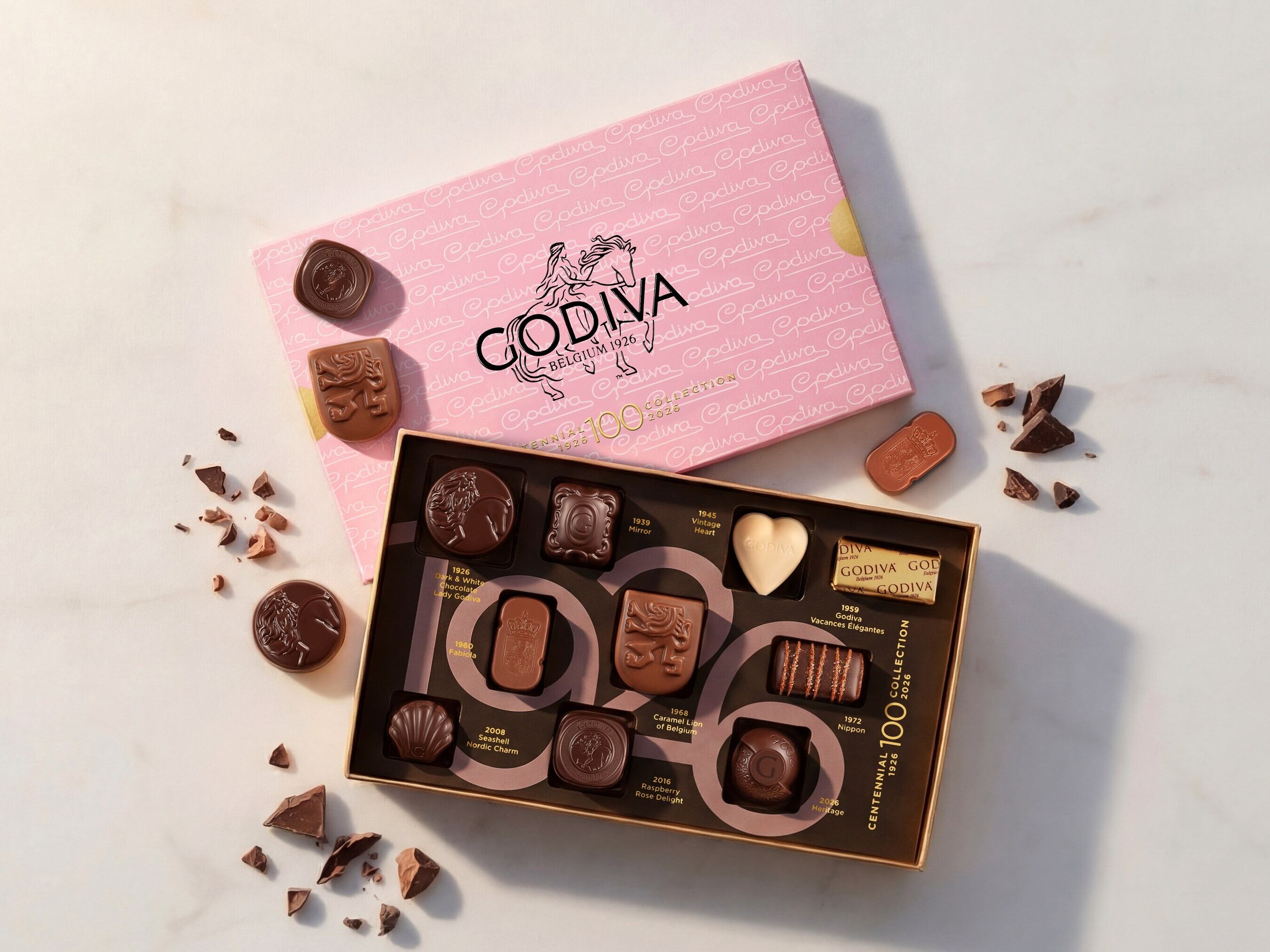 Godiva celebrates its centenary with Centennial Collection, a limited-edition assortment created by Chief Chocolatiers.