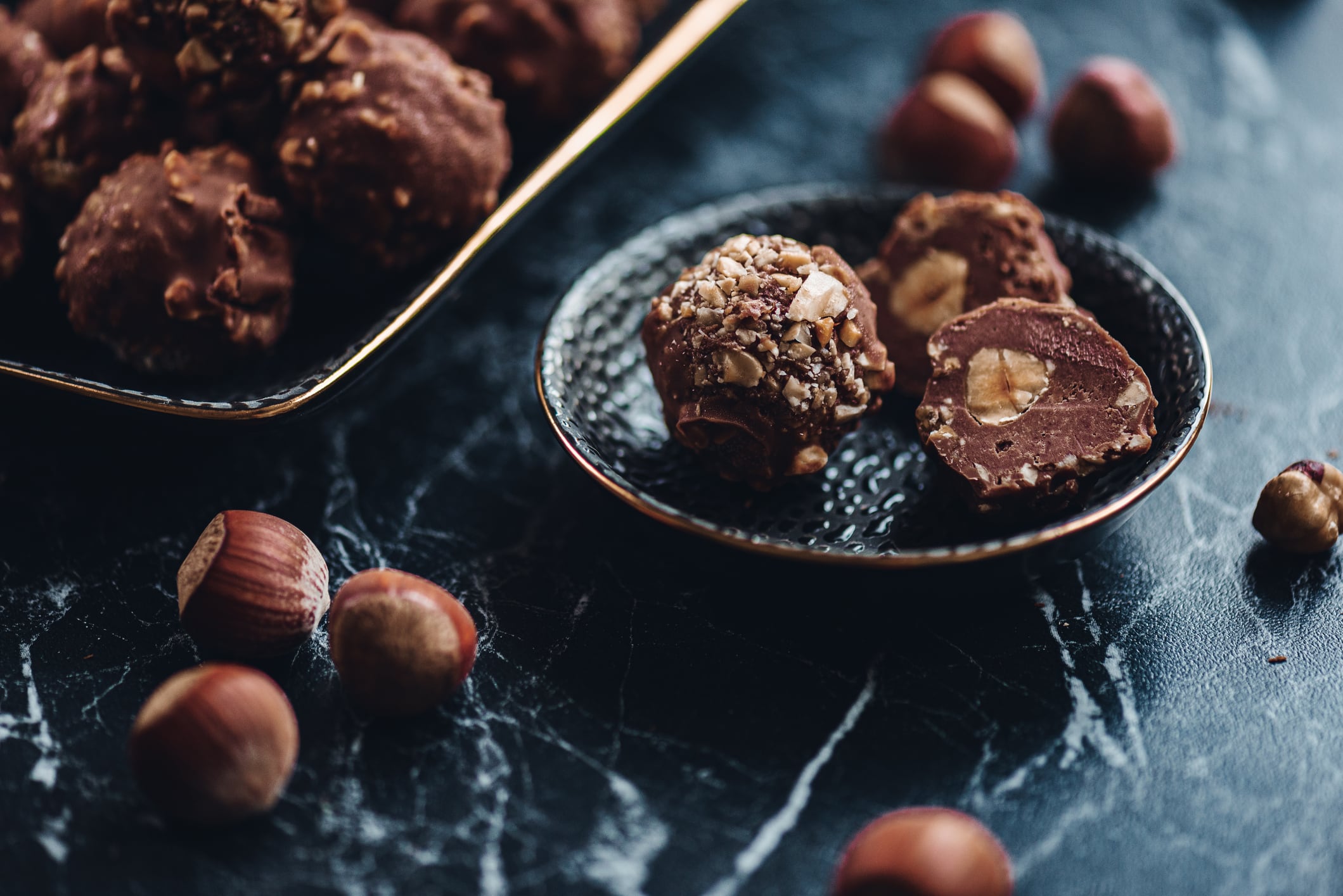 Image: Homemade Hazelnut Chocolate Truffles - vegan