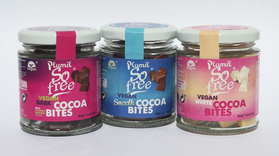 Plamil swaps bags for resealable glass jars with UK launch of Cocoabites