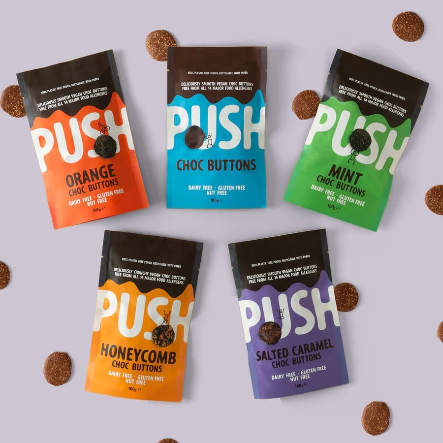 Push Chocolates rebrands and launches low sugar chocolate buttons