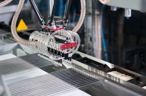 Bosch robot places wafers into tray