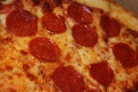 greasy pizza, oil, fat, unhealthy, Copyright julie_bartoo