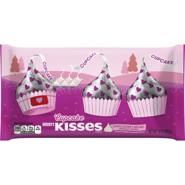 Hershey’s Kisses white cookie cupcake