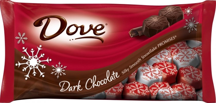Dove Chocolate Snowflakes