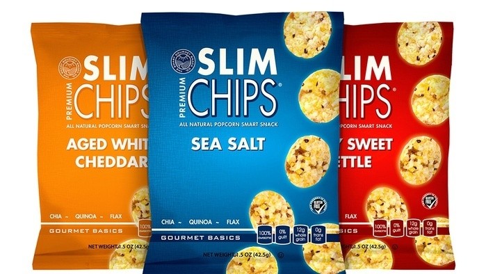 Top Salty Snacks honors in the Most Innovative New Product Awards at Sweets and Snacks went to Gourmet Basic Slim Chips Aged White Cheddar.