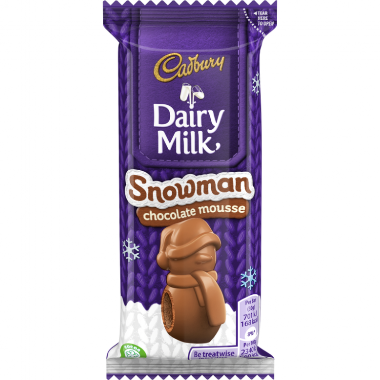 Cadbury Mousse Chocolate Snowman Wrap