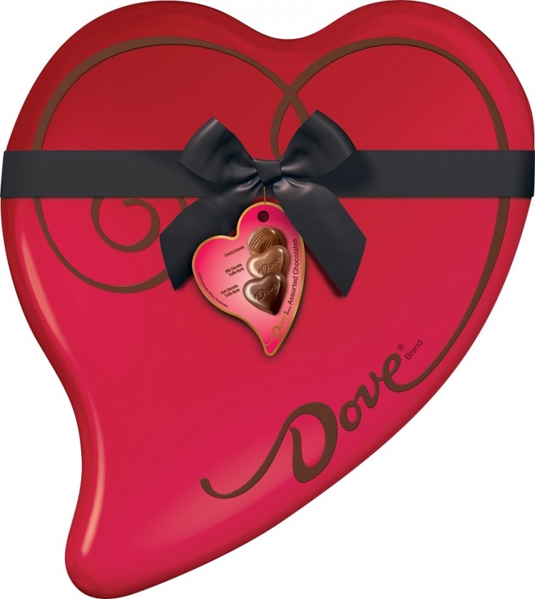Dove Silky Smooth Assorted Chocolates Premium Extra Large Heart Tin