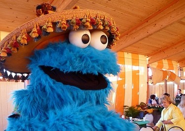 Cookie Monster, known domestically as ‘Come-Come’, living it up Brazil as value sales for the biscuit category set to rise. Photo credit: Theme Park Mom