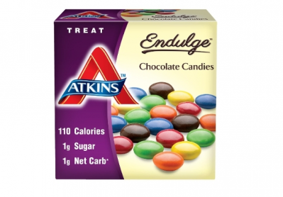 Atkins Chocolate Peanut Candy individual sachets were put into outer cartons of Chocolate Candies – 5 ct. sachets
