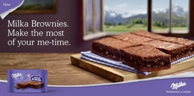 The brownies mark the first time for the Milka brand to enter the bakery segment.  Photo: Mondelēz
