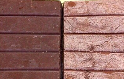 Chocolate fat bloom creates an unappealing white film on the surface of chocolate. Photo credit: ESRF