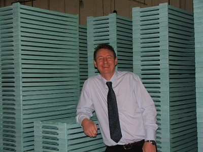 Steve Biggins director of Fairgieve Mouldings with his tray product