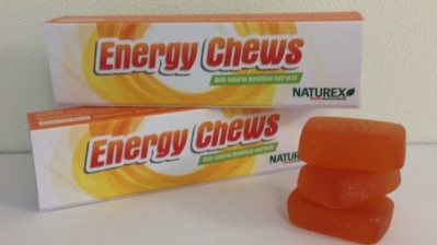 Naturex showcased its guarana, ginseng, natural color and pectin ingredients in an energy chew at IFT this week