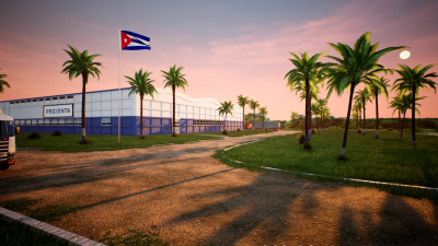 An artist's impression of the Cuban production plant. Photo: Proxenta.