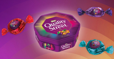 Nestlé's Quality Street receives a Christmas makeover. Pic: Nestlé