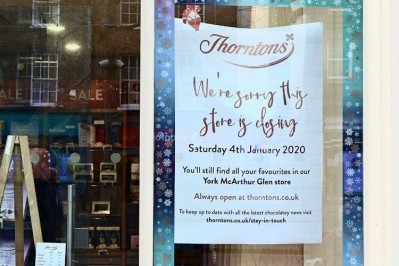 The sign in the window of Thornton's outlet in York city centre. Pic: Yorkmix