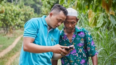 Olam's Farmer Information System feeds through to its sustainability insights platform, AtSource, to show where the cocoa beans have come from. Pic: Olam Cocoa
