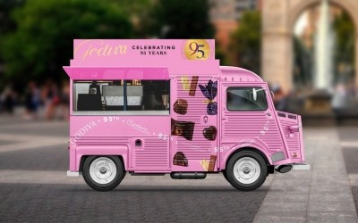 Godiva's famous pink truck is hitting NYC's streets this month. Pic: Godiva