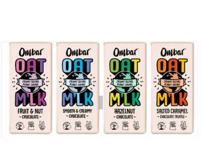 Ombar's new range of vegan chocolate bars. Pic: Ombar